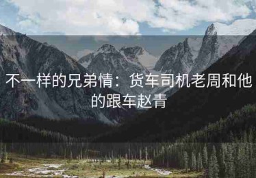 不一样的兄弟情：货车司机老周和他的跟车赵青