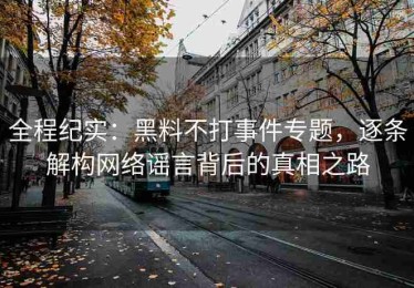 全程纪实：黑料不打事件专题，逐条解构网络谣言背后的真相之路