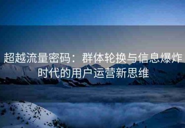 超越流量密码：群体轮换与信息爆炸时代的用户运营新思维