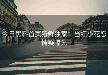 今日黑料首页新鲜独家：当红小花恋情疑曝光
