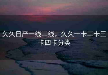 久久日产一线二线，久久一卡二卡三卡四卡分类