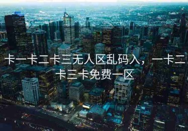 卡一卡二卡三无人区乱码入，一卡二卡三卡免费一区