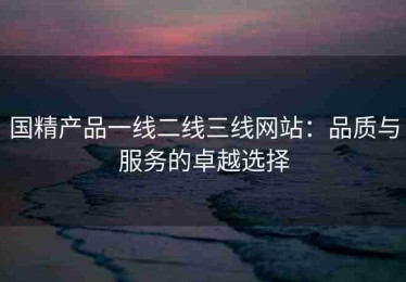 国精产品一线二线三线网站：品质与服务的卓越选择