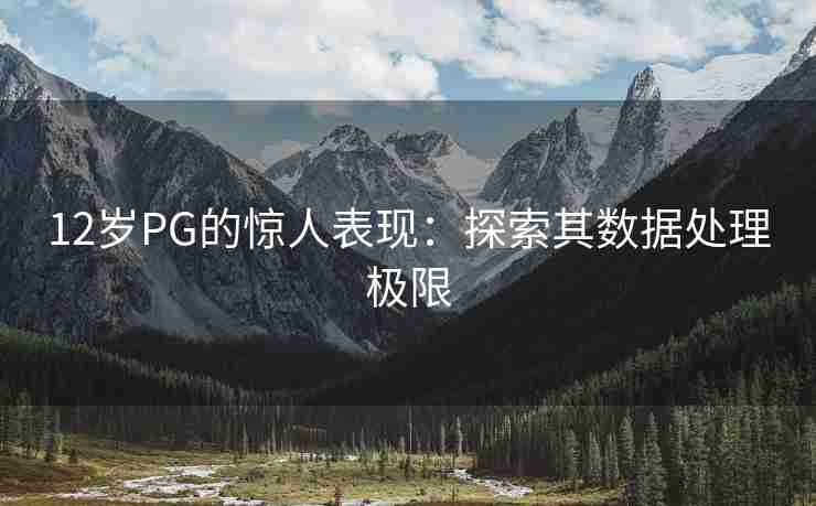 12岁PG的惊人表现:探索其数据处理极限 12岁PG的惊人表现:探索其数据处理极限